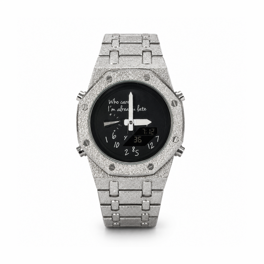 Who Cares – Silver & Black Watch
