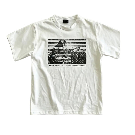 Halftone Photo Boxy Tee - voorkant