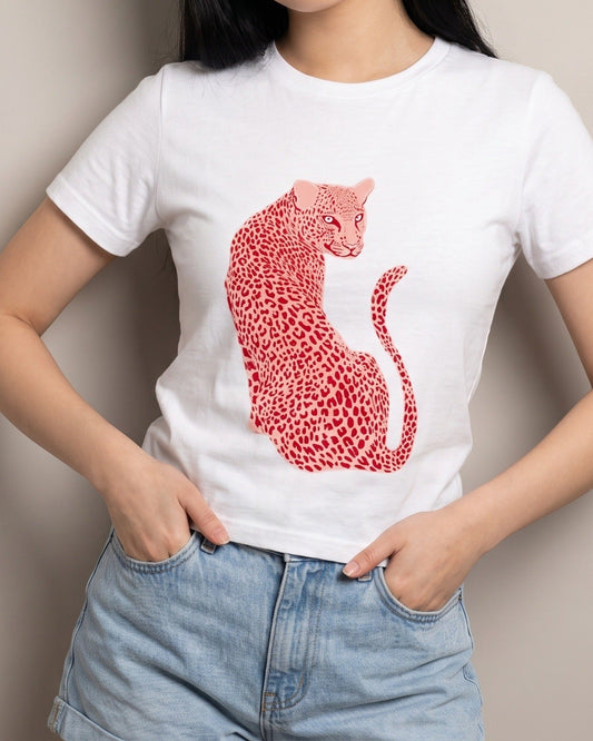 Red Leopardess Baby Tee