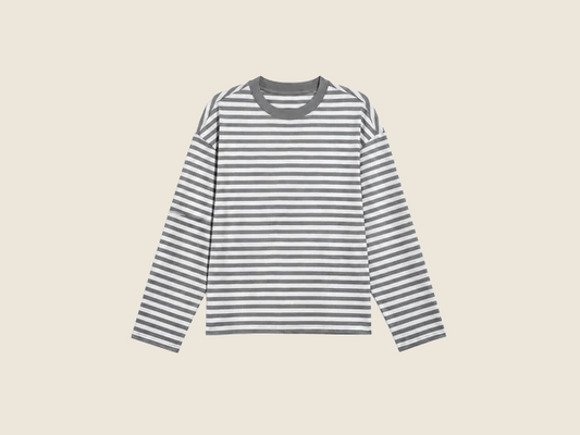 Grey/White Striped Longsleeve
